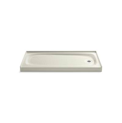 Kohler Salient 60'' x 30'' alcove shower base, right drain - Biscuit