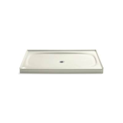 Kohler Salient 60'' x 36'' alcove shower base, center drain - Biscuit