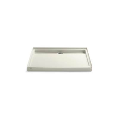 Groove 48'' x 36'' alcove shower base, rear center drain - Biscuit