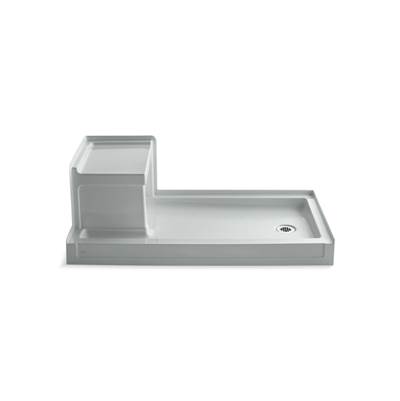 Kohler Tresham 60'' x 32'' alcove shower base, right drain - Ice Grey