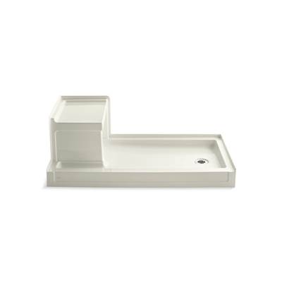 Kohler Tresham 60'' x 32'' alcove shower base, right drain - Biscuit