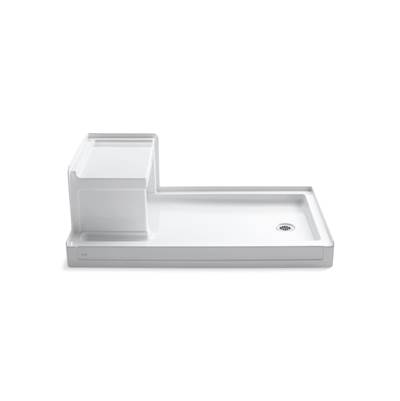 Kohler Tresham 60'' x 36'' alcove shower base, right drain - White