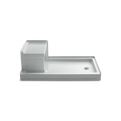 Kohler Tresham 60'' x 36'' alcove shower base, right drain - Ice Grey