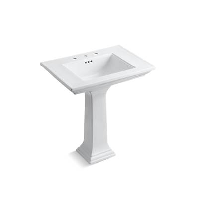 Kohler Memoirs Stately 30-3/4'' Rectangular Pedestal Bathroom Sink - White