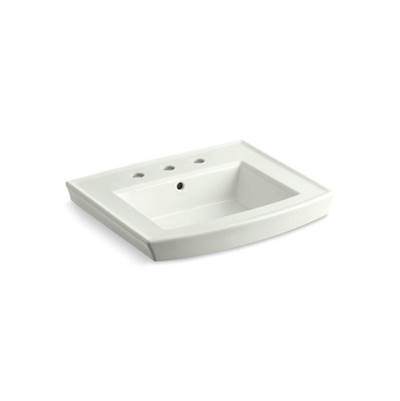 Archer Pedestal bathroom sink with 8'' widespread faucet holes