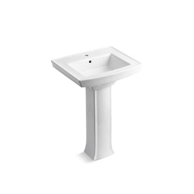 Archer 24'' rectangular pedestal bathroom sink