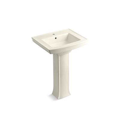 Archer 24'' rectangular pedestal bathroom sink
