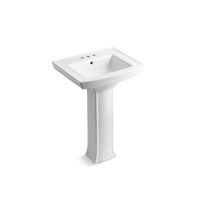Archer 24'' rectangular pedestal bathroom sink