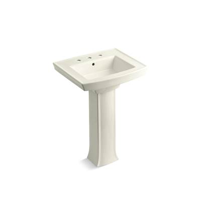 Archer 24'' rectangular pedestal bathroom sink