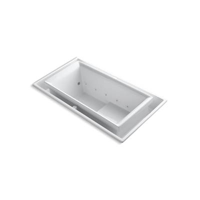 Kohler sok 63'' x 31-1/2'' drop-in Effervescence bath with chromatherapy and right-hand drain - White