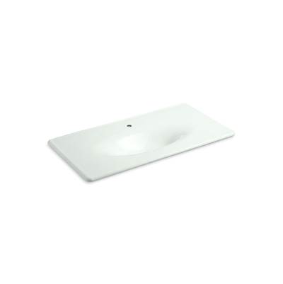 Kohler Iron/impressions 43'' Enameled Cast Iron Vanity Top with Integrated Oval Sink - Sea Salt