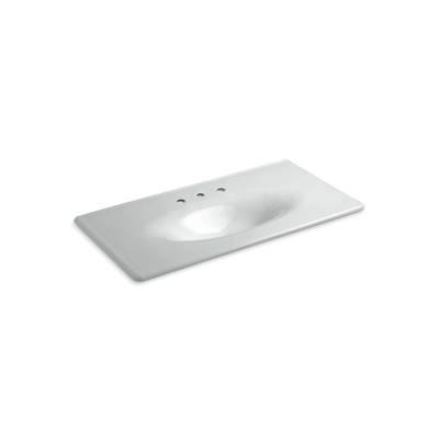 Kohler Iron/impressions 43'' Enameled Cast Iron Vanity Top with Integrated Oval Sink - Ice Grey