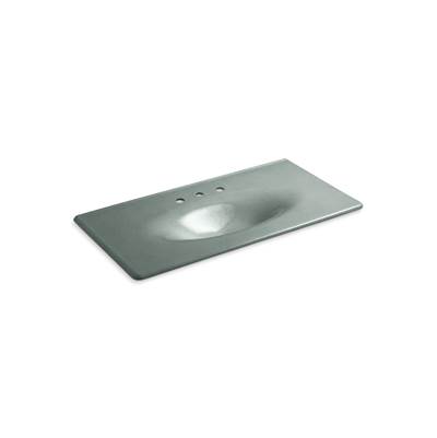 Kohler Iron/impressions 43'' Enameled Cast Iron Vanity Top with Integrated Oval Sink - Basalt