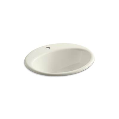 Farmington 19-1/4'' oval drop-in bathroom sink - Biscuit
