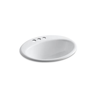 Farmington 19-1/4'' oval drop-in bathroom sink - White