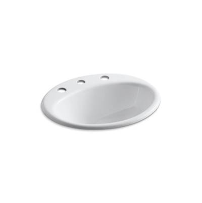 Farmington 19-1/4'' oval drop-in bathroom sink - White