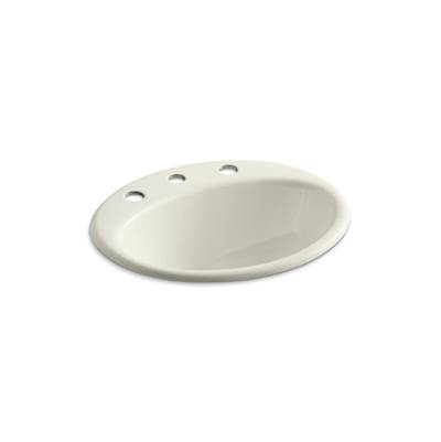 Farmington 19-1/4'' oval drop-in bathroom sink - Biscuit