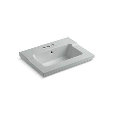 Kohler Tresham vanity-top bathroom sink with 4'' centerset faucet holes - Ice Grey