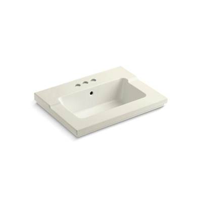 Kohler Tresham vanity-top bathroom sink with 4'' centerset faucet holes - Biscuit