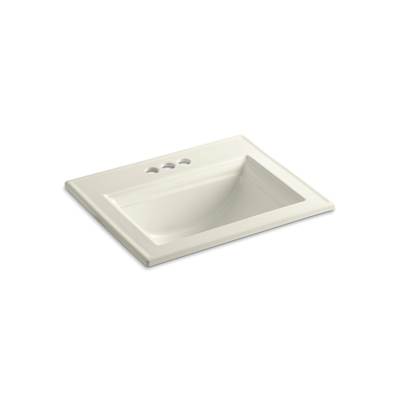 Kohler Memoirs Stately 22-3/4'' Rectangular Drop-in Bathroom Sink - Biscuit