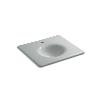 Kohler Iron/impressions 25'' Enameled Cast Iron Vanity Top with Integrated Round Sink - Ice Grey