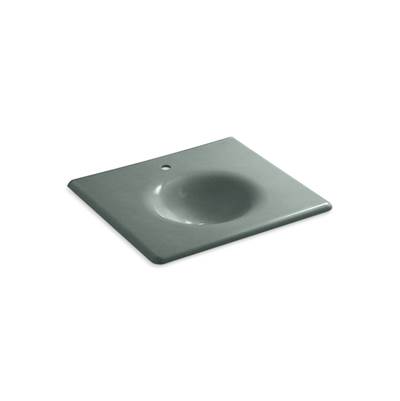 Kohler Iron/impressions 25'' Enameled Cast Iron Vanity Top with Integrated Round Sink - Basalt