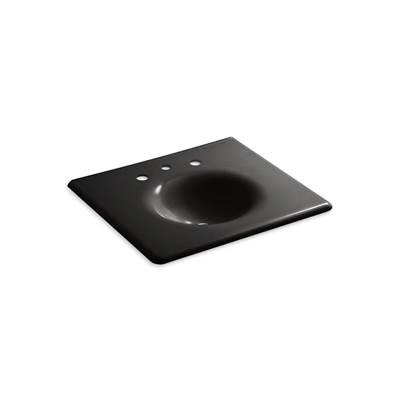 Kohler Iron/impressions 25'' Enameled Cast Iron Vanity Top with Integrated Round Sink - Black