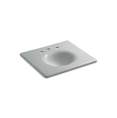 Kohler Iron/impressions 25'' Enameled Cast Iron Vanity Top with Integrated Round Sink - Ice Grey