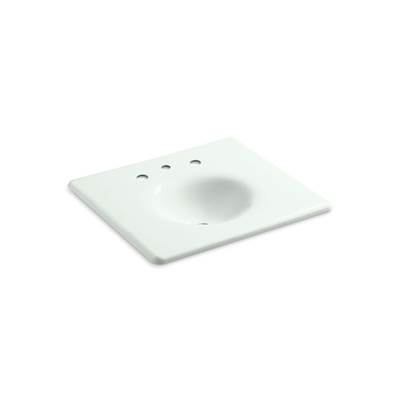 Kohler Iron/impressions 25'' Enameled Cast Iron Vanity Top with Integrated Round Sink - Sea Salt