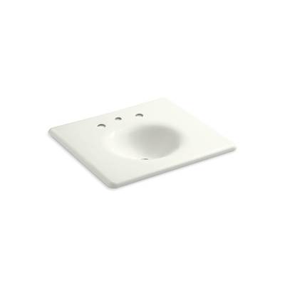 Kohler Iron/impressions 25'' Enameled Cast Iron Vanity Top with Integrated Round Sink - Dune