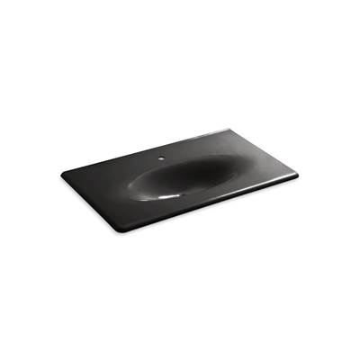 Kohler Iron/impressions 37'' Enameled Cast Iron Vanity Top with Integrated Oval Sink - Black