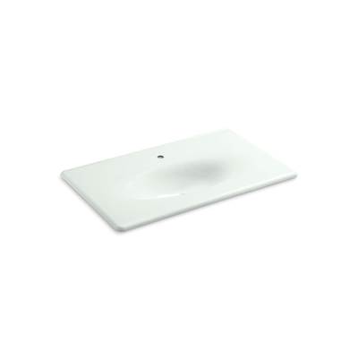 Kohler Iron/impressions 37'' Enameled Cast Iron Vanity Top with Integrated Oval Sink - Sea Salt