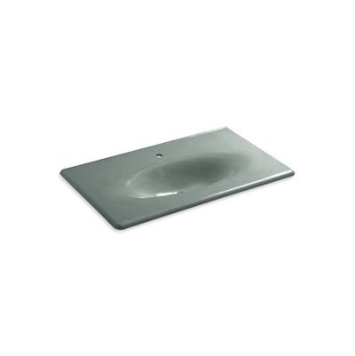 Kohler Iron/impressions 37'' Enameled Cast Iron Vanity Top with Integrated Oval Sink - Basalt