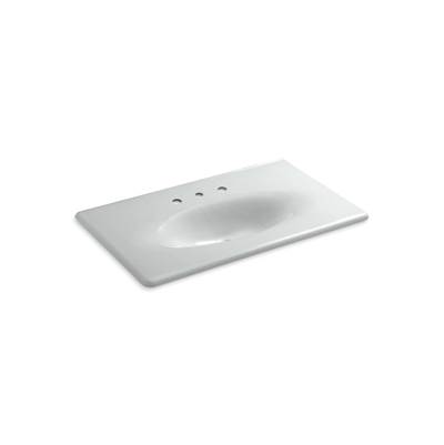 Kohler Iron/impressions 37'' Enameled Cast Iron Vanity Top with Integrated Oval Sink - Ice Grey