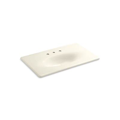 Kohler Iron/impressions 37'' Enameled Cast Iron Vanity Top with Integrated Oval Sink - Biscuit
