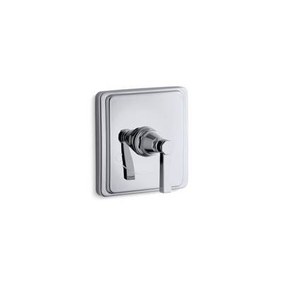 Kohler Pinstripe Mastershower Temperature Control Valve Trim with Lever Handle - Polished Chrome