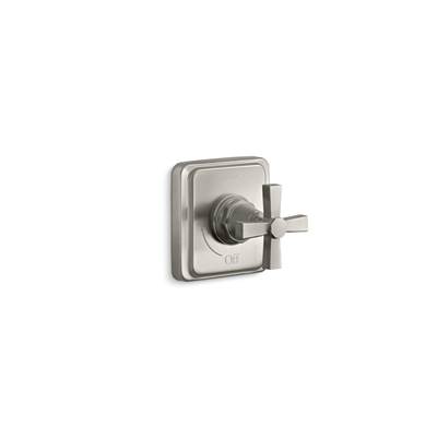 Kohler Pinstripe Pure Mastershower Volume Control Valve Trim with Cross Handle - Vibrant Brushed...
