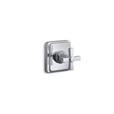 Kohler Pinstripe Pure Mastershower Volume Control Valve Trim with Cross Handle - Polished Chrome