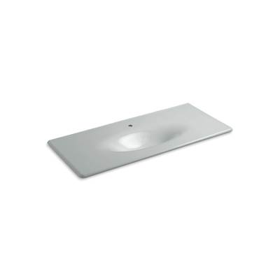 Kohler Iron/impressions 49'' Enameled Cast Iron Vanity Top with Integrated Oval Sink - Ice Grey