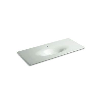 Kohler Iron/impressions 49'' Enameled Cast Iron Vanity Top with Integrated Oval Sink - Sea Salt