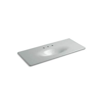 Kohler Iron/impressions 49'' Enameled Cast Iron Vanity Top with Integrated Oval Sink - Ice Grey