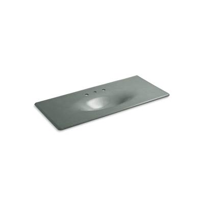 Kohler Iron/impressions 49'' Enameled Cast Iron Vanity Top with Integrated Oval Sink - Basalt