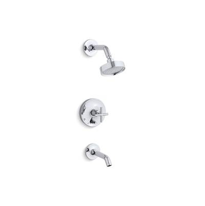 Kohler Purist Rite-temp Bath and Shower Trim Kit with Push-button Diverter and Cross Handle, 2.5...