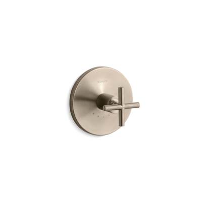 Kohler Purist Mastershower Temperature Control Valve Trim with Cross Handle - Vibrant Brushed Bronze
