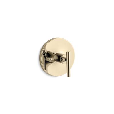 Kohler Purist Mastershower Temperature Control Valve Trim with Lever Handle - Vibrant French Gold