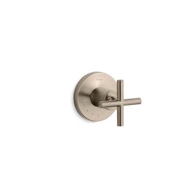 Kohler Purist Mastershower Volume Control Valve Trim with Cross Handle - Vibrant Brushed Bronze