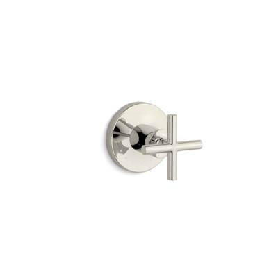 Kohler Purist Mastershower Volume Control Valve Trim with Cross Handle - Vibrant Polished Nickel