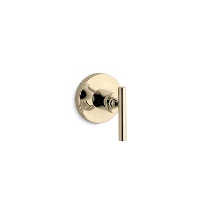 Kohler Purist Mastershower Volume Control Valve Trim with Lever Handle - Vibrant French Gold