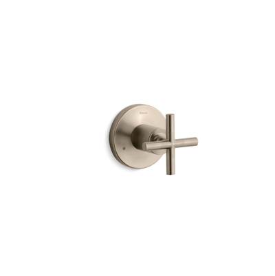 Kohler Purist Mastershower Transfer Valve Trim with Cross Handle - Vibrant Brushed Bronze