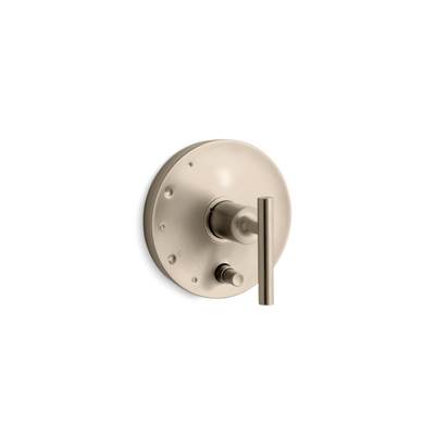 Kohler Purist Rite-temp Valve Trim with Push-button Diverter and Lever Handle - Vibrant Brushed...